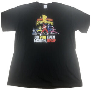 Power Rangers Do You Even Morph Bro T‑Shirt Mighty Morphin  Men's XLT ‎ Black